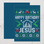 Invitation Costume de Noël Joyeux anniversaire Jésus Holiday  (Devant / Derrière)