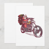 Invitation Costume de Noël père Noël Biker pour les motards (Devant / Derrière)