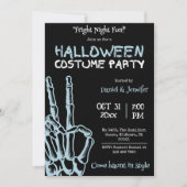 Invitation Costume de nuit éffrayant squelette effroi Hallowe (Devant)