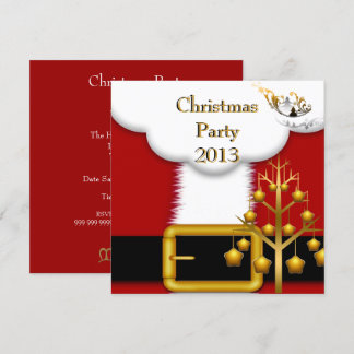 Invitation Costume de Père Noël pour soirée de Noël