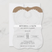Invitation Costume de robe mariage et Bowtie QR Code (Devant)