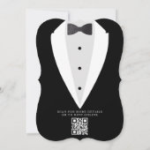 Invitation Costume de robe mariage et Bowtie QR Code (Dos)