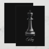 Invitation Costume de roi d'échecs pour Halloween Amateur d'é (Devant / Derrière)