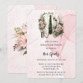 Invitation Costume de salle de bain en encre rose (Devant / Derrière)