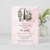 Invitation Costume de salle de bain en encre rose (Debout devant)