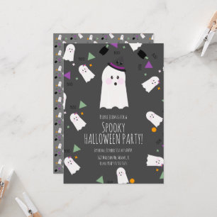 Invitation Costume de sorcière Halloween anniversaire de fant