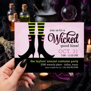 Invitation Costume de sorcière méchante pour soirée Halloween