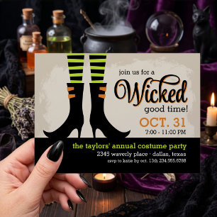 Invitation Costume de sorcière méchante pour soirée Halloween