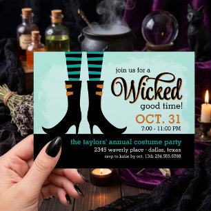 Invitation Costume de sorcière méchante pour soirée Halloween