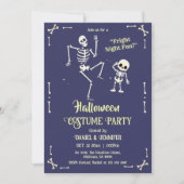 Invitation Costume de squelette dansant pour soirée d'Hallowe (Devant)