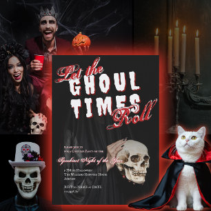 Invitation Costume de squelette de Halloween fantomatique Fêt
