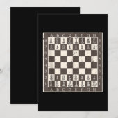 Invitation Costume de tableau d'échecs cool pour Halloween Dr (Devant / Derrière)