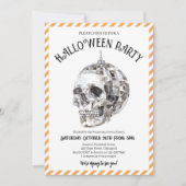 Invitation Costume d'Halloween adulte fête gothique Disco crâ (Devant)