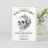 Invitation Costume d'Halloween adulte fête gothique Disco crâ (Debout devant)