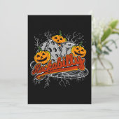 Invitation Costume d'Halloween Citrouille Rockabilly Rock (Debout devant)