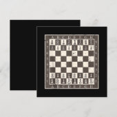 Invitation Costume d'Halloween de plateau d'échecs cool DIY (Devant / Derrière)