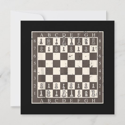 Invitation Costume d'Halloween de plateau d'échecs cool DIY (Devant)