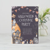 Invitation Costume d'Halloween éffrayant (Debout devant)