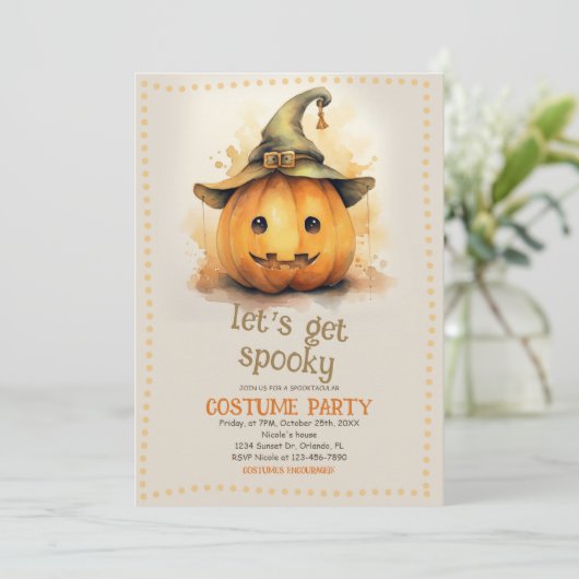 Invitation Costume d'Halloween éffrayant (Debout devant)