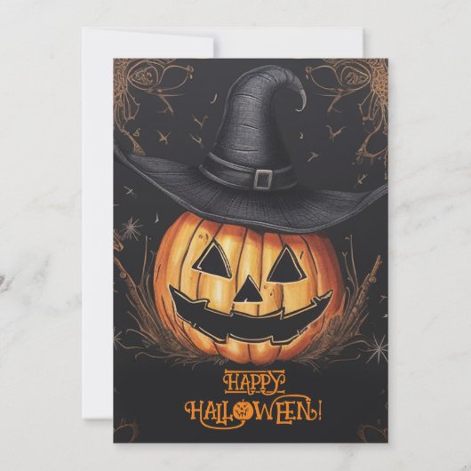 Invitation Costume d'Halloween éffrayant (Dos)