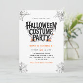 Invitation Costume d'Halloween éffrayant fête d'anniversaire (Debout devant)