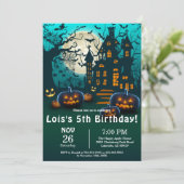 Invitation Costume d'Halloween éffrayant pour enfants fête d' (Debout devant)