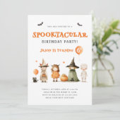 Invitation Costume d'Halloween Enfants d'anniversaire (Debout devant)