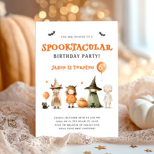Invitation Costume d'Halloween Enfants d'anniversaire