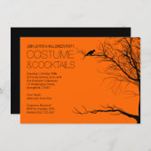 Invitation Costume d'Halloween et cocktails (Devant / Derrière)