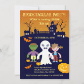 Invitation Costume d'Halloween garçon fête d'anniversaire (Devant)