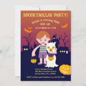 Invitation Costume d'Halloween garçon fête d'anniversaire (Devant)