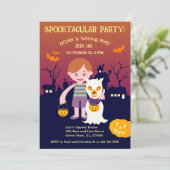 Invitation Costume d'Halloween garçon fête d'anniversaire (Debout devant)