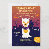 Invitation Costume d'Halloween garçon fête d'anniversaire (Devant)