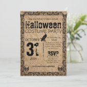 Invitation Costume d'Halloween gothique Vintage adulte (Debout devant)
