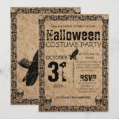 Invitation Costume d'Halloween gothique Vintage adulte (Devant / Derrière)