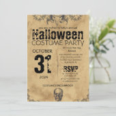 Invitation Costume d'Halloween gothique Vintage adulte (Debout devant)