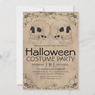Invitation Costume d'Halloween gothique Vintage adulte