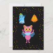 Invitation Costume d'Halloween Monster Rose Anniversaire (Dos)