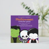 Invitation Costume d'Halloween Monstres (Debout devant)