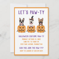 Costume d'Halloween Pawty Citrouille français Bull