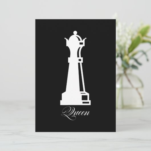 Invitation Costume d'Halloween pièce d'échecs Reine amateur d (Debout devant)