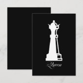 Invitation Costume d'Halloween pièce d'échecs Reine amateur d (Devant / Derrière)