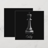 Invitation Costume d'Halloween pièce d'échecs Roi Amateur d'é (Devant / Derrière)