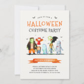 Invitation Costume d'Halloween pour enfants fête d'anniversai (Devant)