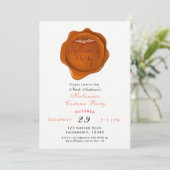 Invitation Costume d'Halloween Seal de cire orange (Debout devant)