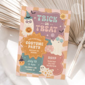 Invitation Costume d'Halloween super Retro Fantômes mignons