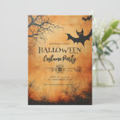 Invitation Costume d'Halloween vintage (Debout devant)