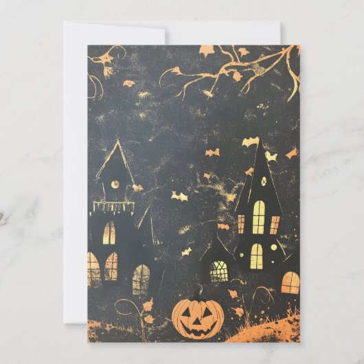 Invitation Costume d'Halloween vintage (Dos)