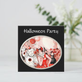 Invitation Costume d'Halloween vintage (Debout devant)