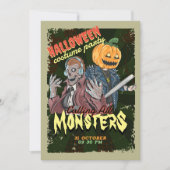 Invitation Costume d'Halloween vintage (Devant)